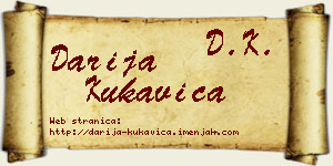 Darija Kukavica vizit kartica